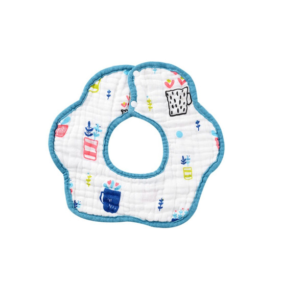 Baby Rainbow Fruit Animal Print Flower Shape Bibs  