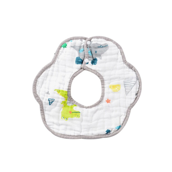 Baby Rainbow Fruit Animal Print Flower Shape Bibs  