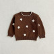 3-24M Baby Knitted Hand-Embroidered Floral Sweater Cardigan  Baby Clothes   