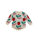 3-24M Baby Floral Jacquard Knit Long Sleeves Bodysuit  Baby Clothing   