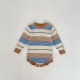 3-18M Baby Girls Striped Crew Neck Long Sleeve Bodysuit  Baby Clothing   