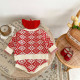 3-24M Baby Red Jacquard Knitted Cardigan Or Bodysuit  Baby Clothing   