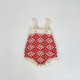 3-24M Baby Red Jacquard Knitted Cardigan Or Bodysuit  Baby Clothing   