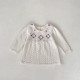 3-24M Baby Hand Crochet Ball Knitted Solid Color Dresses  Baby Clothing   