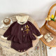 3-24M Baby Wheat Ear Embroidery Knitted Cardigan Or Bodysuit  Baby Clothing   