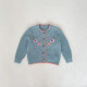 3-24M Baby Floral Embroidery Knitted Cardigan Or Bodysuit  Baby Clothing   
