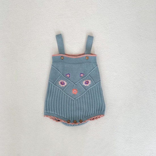 3-24M Baby Floral Embroidery Knitted Cardigan Or Bodysuit  Baby Clothing   