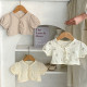 3-24M Baby Girls Floral Puff Short Sleeve Cardigan  Baby Clothing   