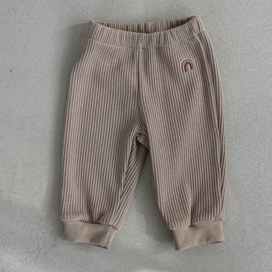 3-24M Baby Waffle Casual Long Sleeve Rainbow Cardigan  Baby Clothes   