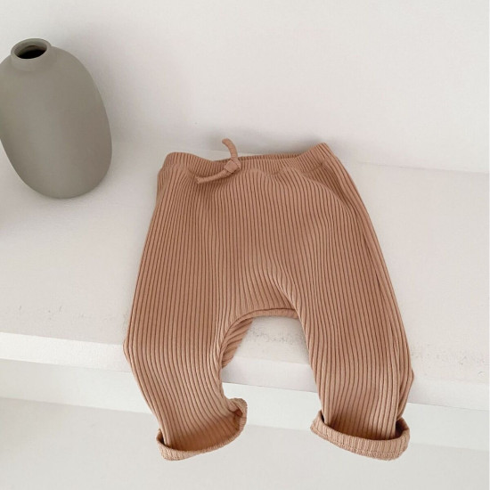 3-24M Baby Solid Color Ribbed Pants  Baby Clothes   