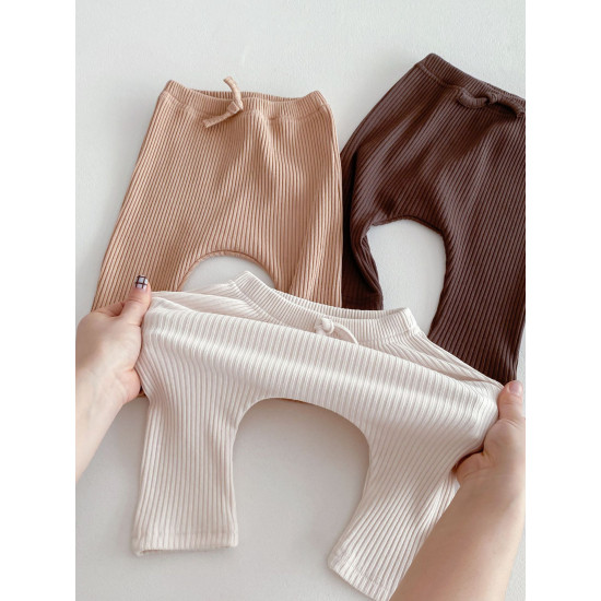 3-24M Baby Solid Color Ribbed Pants  Baby Clothes   