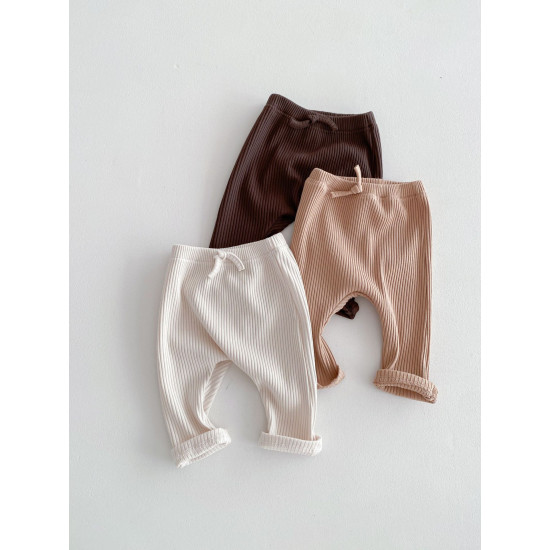 3-24M Baby Solid Color Ribbed Pants  Baby Clothes   
