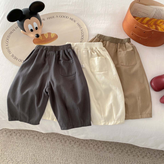 3-24M Baby Solid Color Cargo Trousers  Baby Clothes Suppliers   