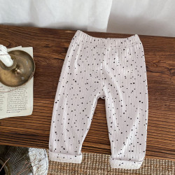 3-24M Baby Girls Polka Dot High Waisted Stretch Leggings  Baby Clothing   