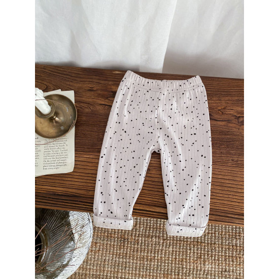 3-24M Baby Girls Polka Dot High Waisted Stretch Leggings  Baby Clothing   