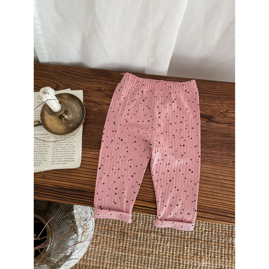3-24M Baby Girls Polka Dot High Waisted Stretch Leggings  Baby Clothing   