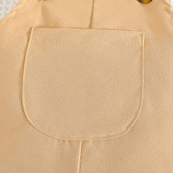 6-24M Baby Boys Khaki Pocket Button Overalls With Hats  Baby Clothing   