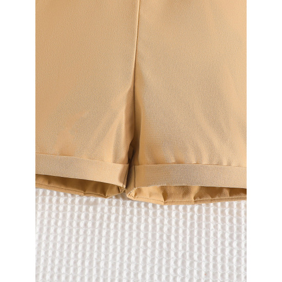 6-24M Baby Boys Khaki Pocket Button Overalls With Hats  Baby Clothing   