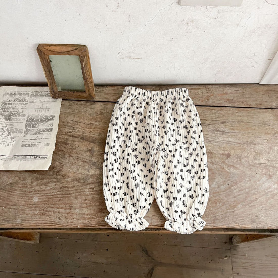 3-24M Baby Girls Corduroy Printed High Waist Pants  Baby Boutique Clothing   