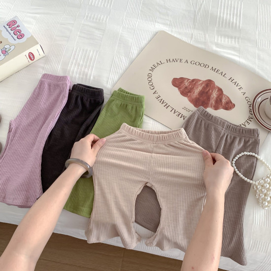 3-24M Baby Ribbed Flared Pants Candy Multicolor  Baby Clothes   