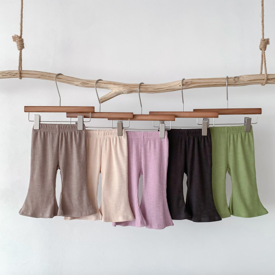 3-24M Baby Ribbed Flared Pants Candy Multicolor  Baby Clothes   