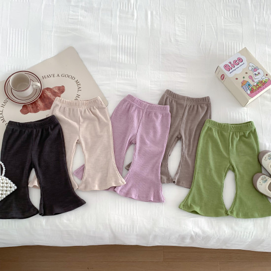 3-24M Baby Ribbed Flared Pants Candy Multicolor  Baby Clothes   