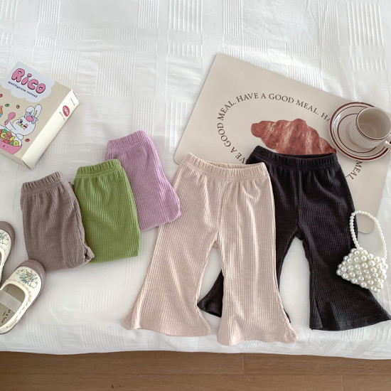 3-24M Baby Ribbed Flared Pants Candy Multicolor  Baby Clothes   