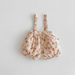 3-24M Floral Polka Dot Baby Overalls Onesie  Baby Boutique Clothing   