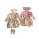 3-24M Floral Polka Dot Baby Overalls Onesie  Baby Boutique Clothing   