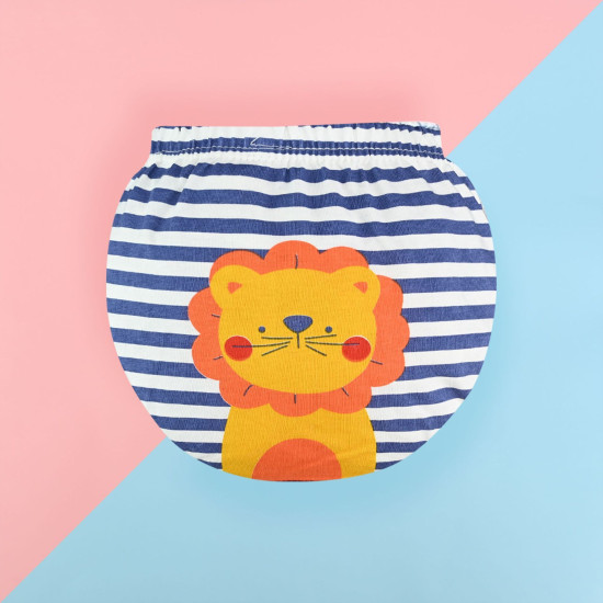 9M-3Y MOQ4 Toddler Girls Cartoon Animals Print Striped Cotton Underwear Baby Briefs  Baby Clothes In Bulk   