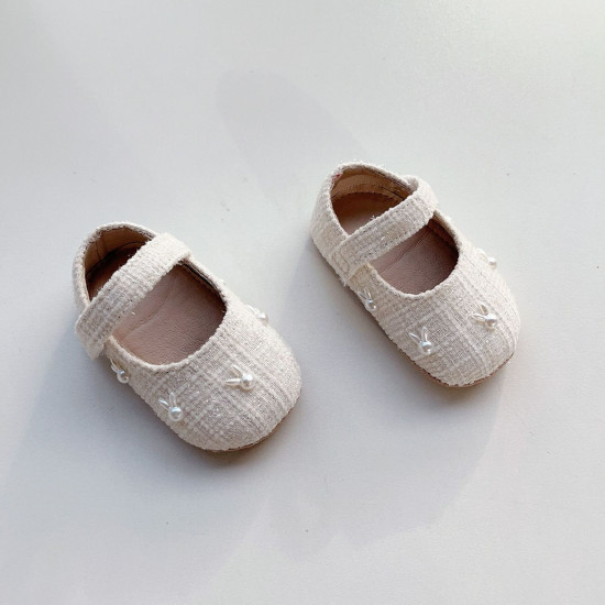 3-18M Baby Girls Pearl Rabbit Velcro Shoes  Accessories   