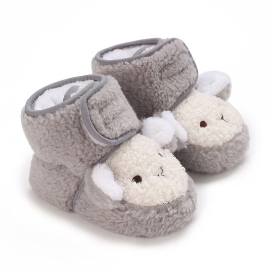 3-18M  Baby Cartoon Plush Cotton Shoes   