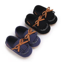 3-18M  Baby Girls Tassel Bow Non-Slip Casual Shoes   
