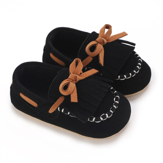 3-18M  Baby Girls Tassel Bow Non-Slip Casual Shoes   