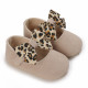 0-18M Baby Girls Leopard Print Bow Non-Slip Shoes  Accessories   