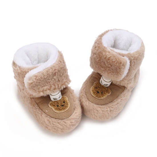 0-18M Baby Bear Plush Non-Slip Shoes  Accessories   