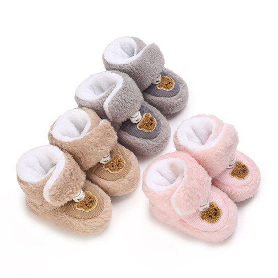 0-18M Baby Bear Plush Non-Slip Shoes  Accessories   