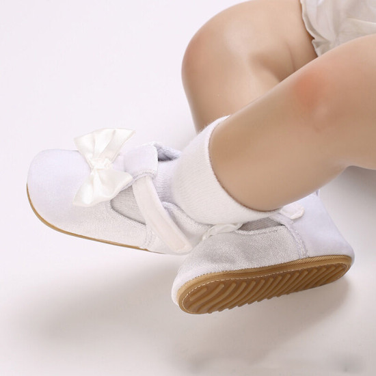 3-18M Baby Girl Bow Princess Shoes With Non-Slip Rubber Soles  Accessories Vendors   