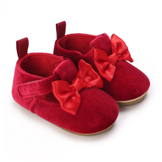 3-18M Baby Girl Bow Princess Shoes With Non-Slip Rubber Soles  Accessories Vendors   