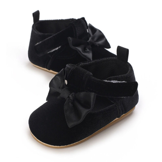 3-18M Baby Girl Bow Princess Shoes With Non-Slip Rubber Soles  Accessories Vendors   