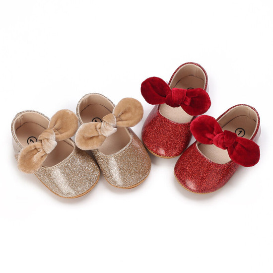 3-18M Baby Girl Bow Shoes Non-Slip Rubber Soles  Accessories Vendors   