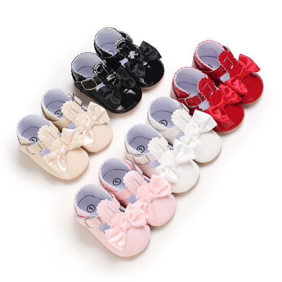 3-18M Baby Girl Bow Shoes Non-Slip Rubber Soles  Accessories Vendors   