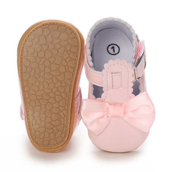 3-18M Baby Girl Bow Shoes Non-Slip Rubber Soles  Accessories Vendors   