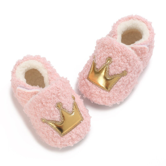3-18M Baby Crown Fleece Warm Shoes  Accessories Vendors   