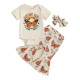3-18M Baby Girls Sets Butterfly Print Bodysuit And Flared Pants & Headband  Baby Clothes   