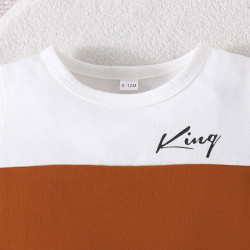 6M-3Y Baby Boys Sets Round Neck Colorblock T-Shirts And Shorts ​ Baby Clothes   