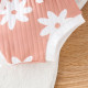 0-18M Baby Girls 3pcs Flower Cami Bodysuit & Shorts & Headband  Baby Clothes   