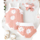 0-18M Baby Girls 3pcs Flower Cami Bodysuit & Shorts & Headband  Baby Clothes   