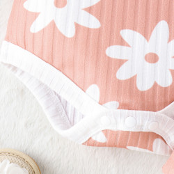 0-18M Baby Girls 3pcs Flower Cami Bodysuit & Shorts & Headband  Baby Clothes   