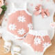0-18M Baby Girls 3pcs Flower Cami Bodysuit & Shorts & Headband  Baby Clothes   